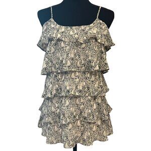 Candie's Spaghetti Strap Tiered Ruffle Top - S